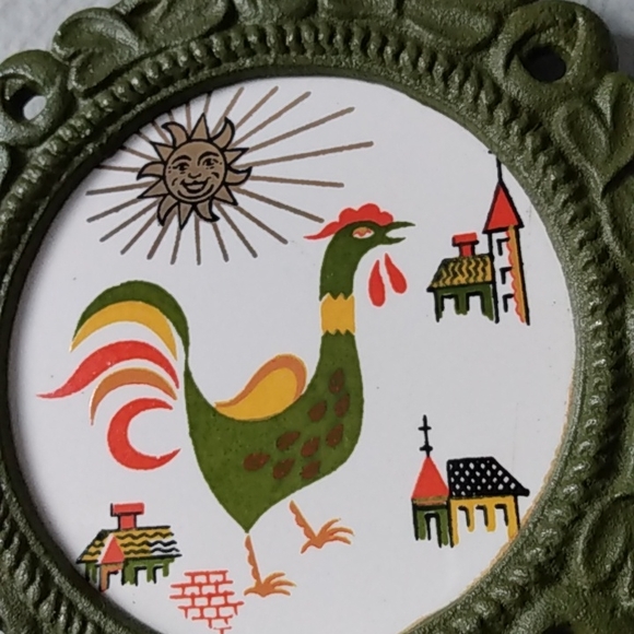 Home Interiors Vintage cast iron metal ceramic towel holder - Picture 7 of 13